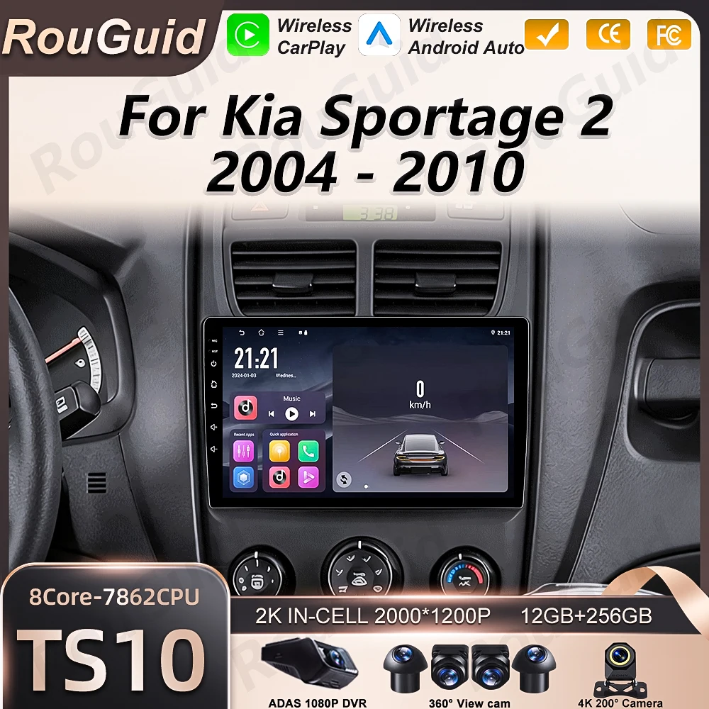 Android 16 Auto Car Radio For Kia Sportage 2 2004 - 2010 Carplay Multimedia Player Car Stereo 2k Touch Screen RSD GPS Navigation
Android 16 Auto Car Radio For Kia Sportage 2 2004 - 2010 Carplay Multimedia Player Car Stereo 2k Touch Screen RSD GPS Navigation