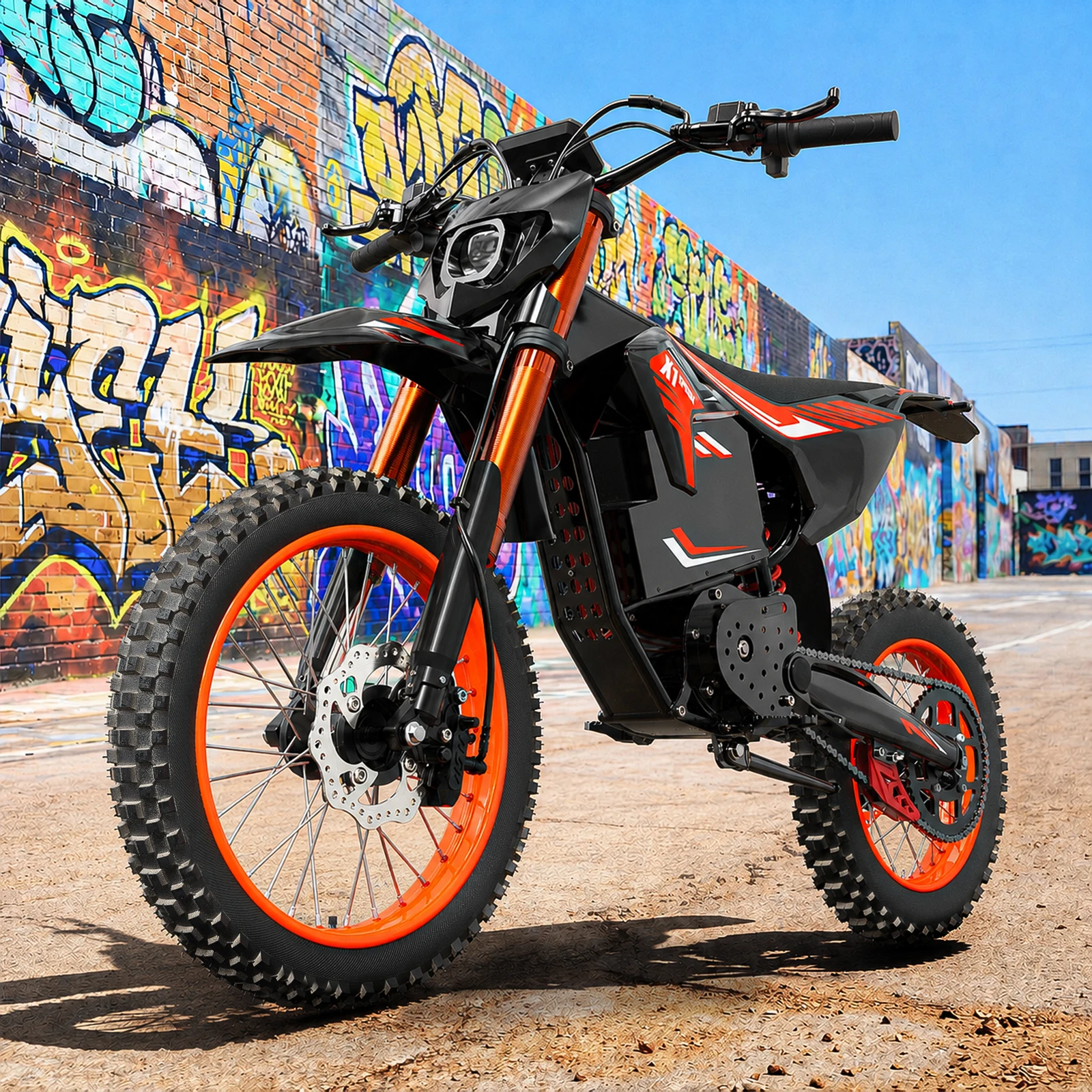 QRONGE X1 Spark L Orange Electric Dirt Bike 4500W Peak Electric Motorcycle 60V 28.8Ah E-Dirt Bike 50MPH 60 Mile Range E-Bike 17"/14"Fat Tire Electric Motorcycle For Mountain Off-Road Adults Teens 1-Year Warranty
QRONGE X1 Spark L Orange Electric Dirt Bike 4500W Peak Electric Motorcycle 60V 28.8Ah E-Dirt Bike 50MPH 60 Mile Range E-Bike 17"/14"Fat Tire Electric Motorcycle For Mountain Off-Road Adults Teens 1-Year Warranty