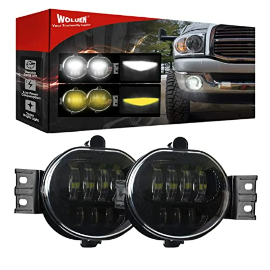 Upgraded Dual Color Super Bright LED Fog Lights for 2002-2008 Dodge Ram 1500 2003-2009 Ram 2500 3500 2004-2006 Durango Truck Dr
Upgraded Dual Color Super Bright LED Fog Lights for 2002-2008 Dodge Ram 1500 2003-2009 Ram 2500 3500 2004-2006 Durango Truck Dr