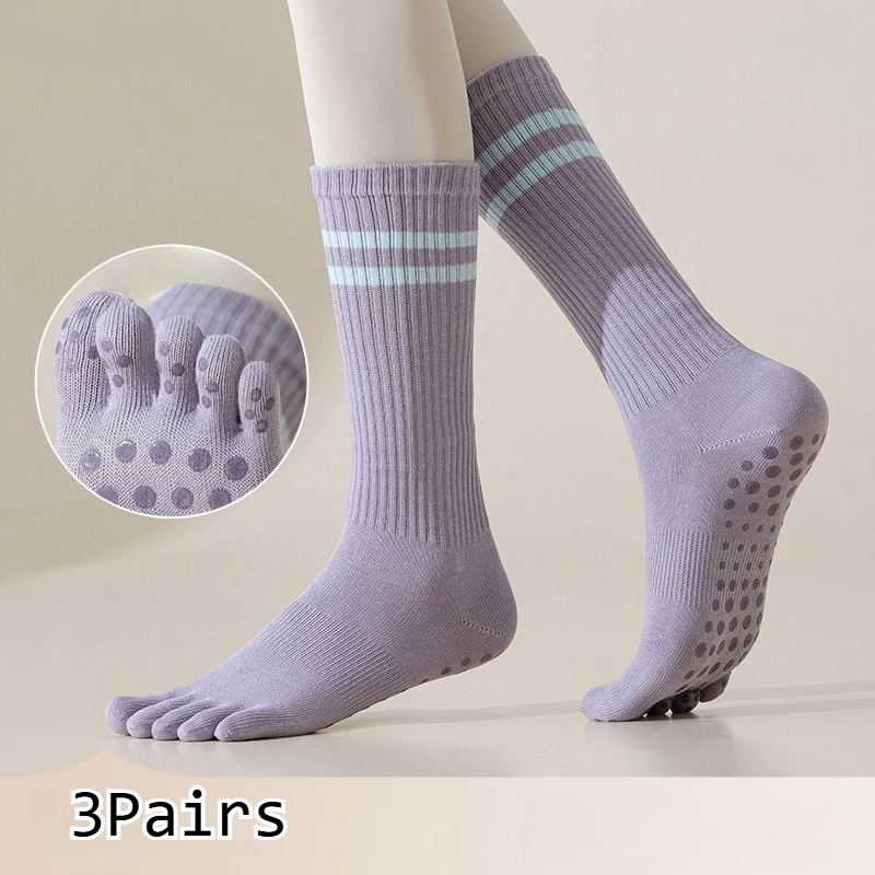 Women's 5 Toe Yoga Socks 3Pair Pack Cotton Breathable Lightweight Non-Slip Sock Moisture Wicking Toe Socks for Pilates & Sports
Women's 5 Toe Yoga Socks 3Pair Pack Cotton Breathable Lightweight Non-Slip Sock Moisture Wicking Toe Socks for Pilates & Sports