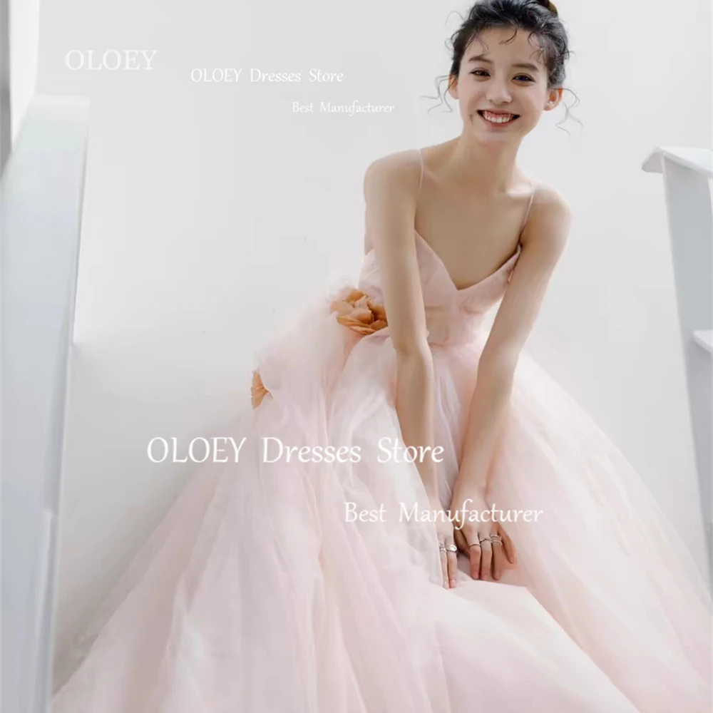OLOEY Exquisite Light Pink 3D Appliques Backless Tulle Prom Dresses Korea Wedding Photoshoot Spaghetti Straps Party Dresses
OLOEY Exquisite Light Pink 3D Appliques Backless Tulle Prom Dresses Korea Wedding Photoshoot Spaghetti Straps Party Dresses