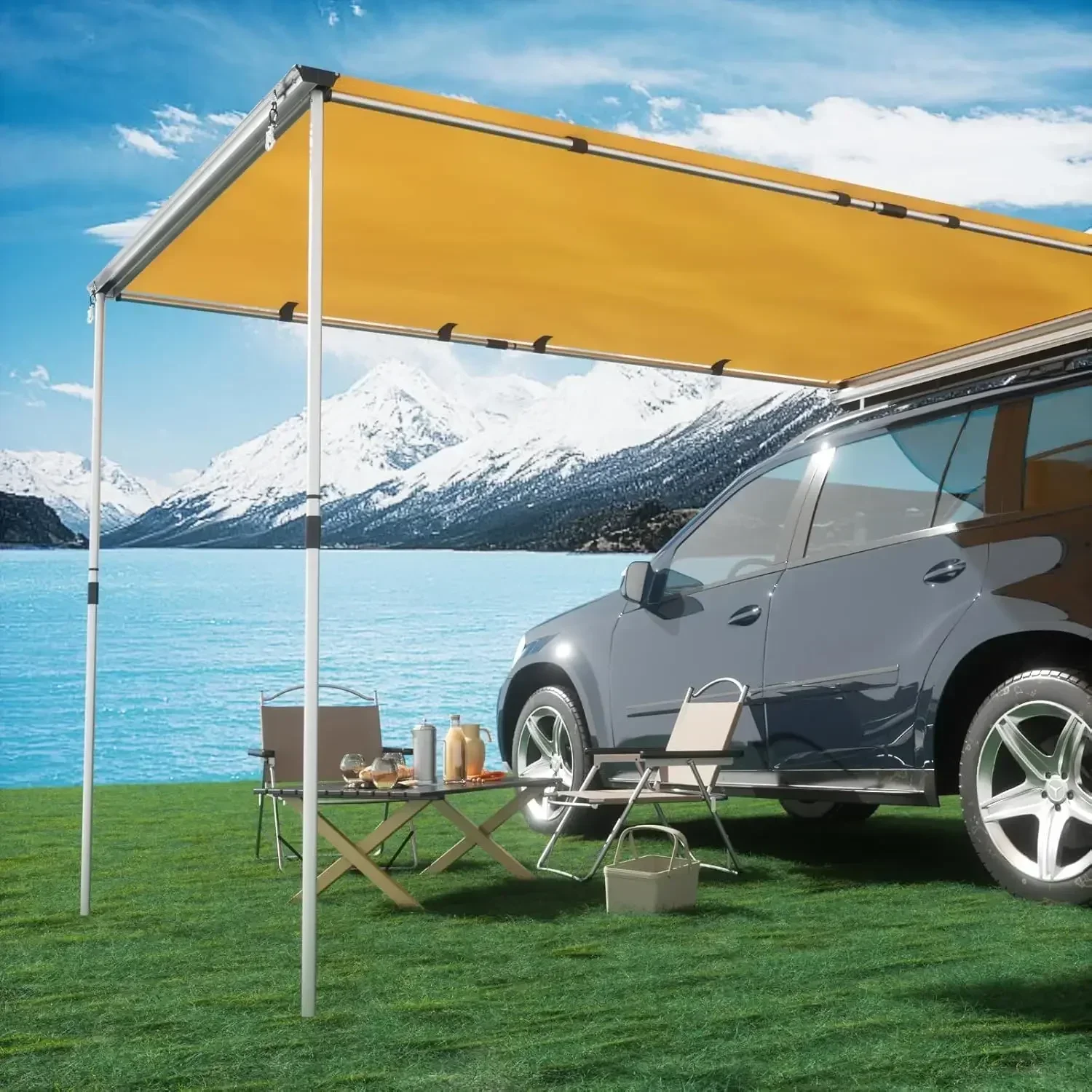 Car Awning Camper Awning 8.2X6.5ft Truck Tent Waterproof PU10000mm UV50+ Rooftop Overland Camping, Retractable Side Tent Shade f
Car Awning Camper Awning 8.2X6.5ft Truck Tent Waterproof PU10000mm UV50+ Rooftop Overland Camping, Retractable Side Tent Shade f