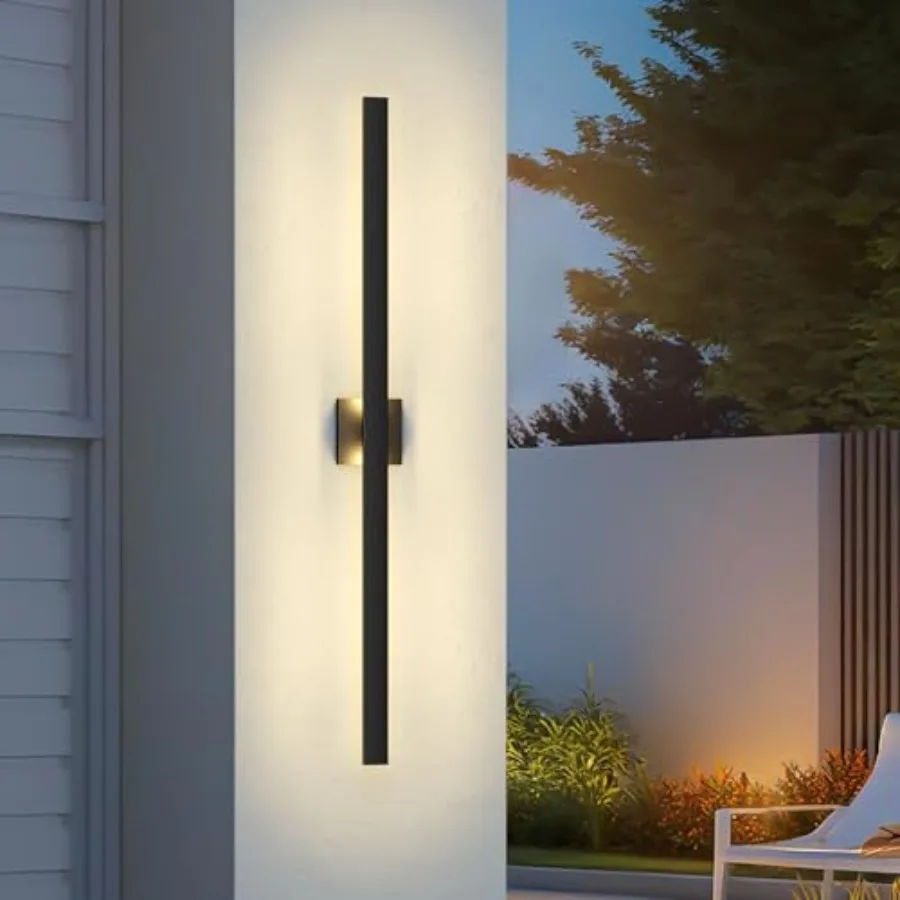 47.2 Inch Aluminum Long Outdoor Modern LED Wall Light 3000K 3000LM, Slim Linear Exterior Lighting Fixtures Wall Mount, Waterpro
47.2 Inch Aluminum Long Outdoor Modern LED Wall Light 3000K 3000LM, Slim Linear Exterior Lighting Fixtures Wall Mount, Waterpro