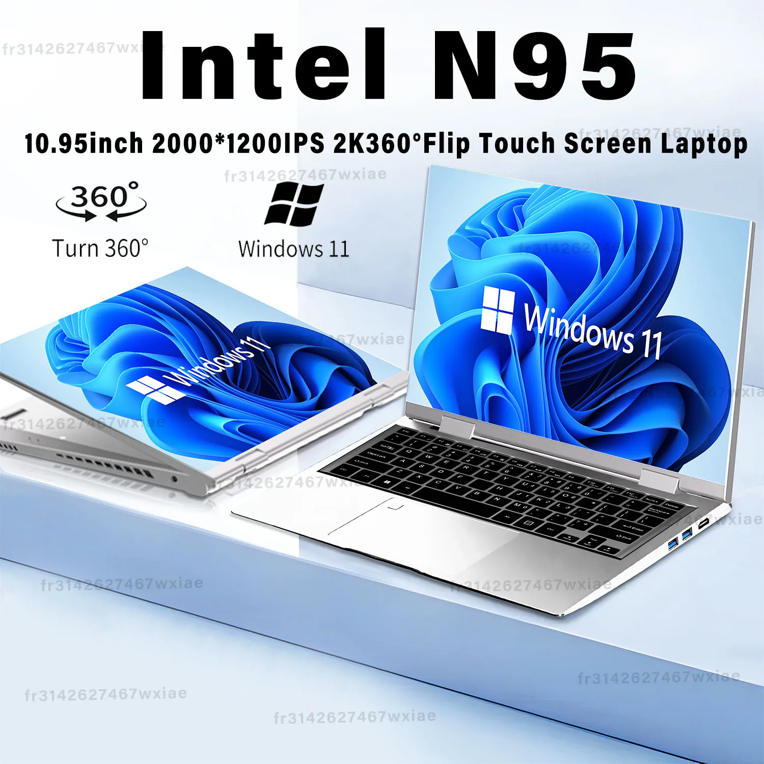 New 10.95 inch 360° Flip OLED Touch Screen Laptop Windows 11 Intel N95 16GB DDR5 RAM 2TB SSD ROM Aluminum alloy body
New 10.95 inch 360° Flip OLED Touch Screen Laptop Windows 11 Intel N95 16GB DDR5 RAM 2TB SSD ROM Aluminum alloy body