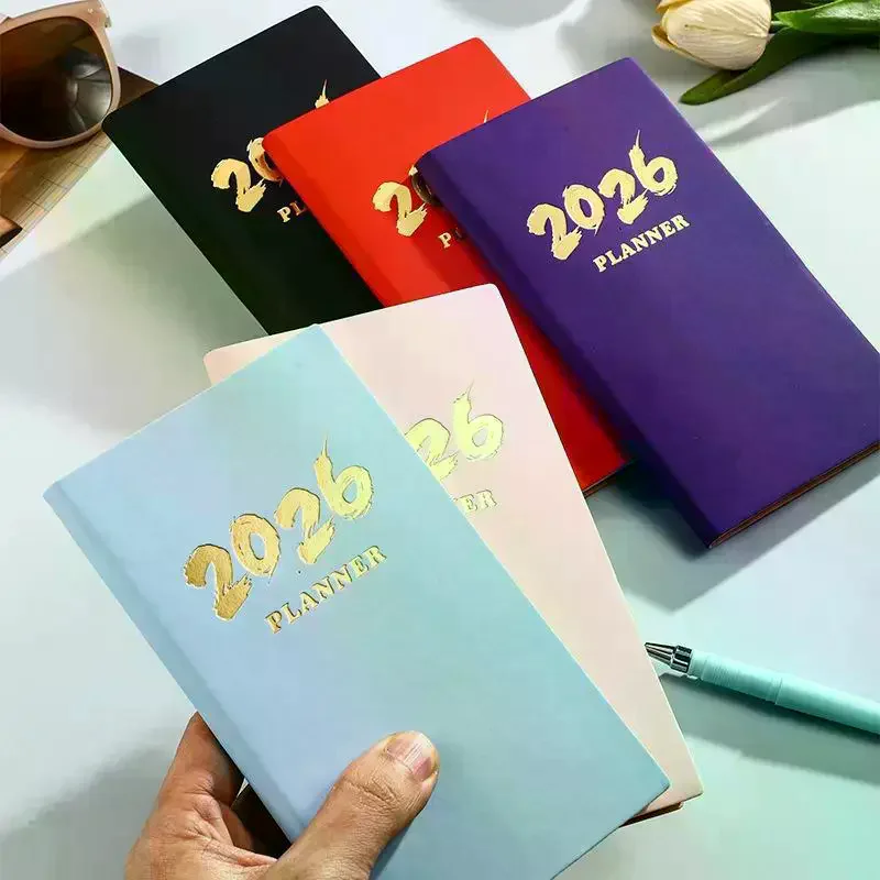 A6 Specification 2026 English Calendar Book, 64 Sheets 128 Page Leather Calendar Book, 365 Day Daily Plan Book
A6 Specification 2026 English Calendar Book, 64 Sheets 128 Page Leather Calendar Book, 365 Day Daily Plan Book