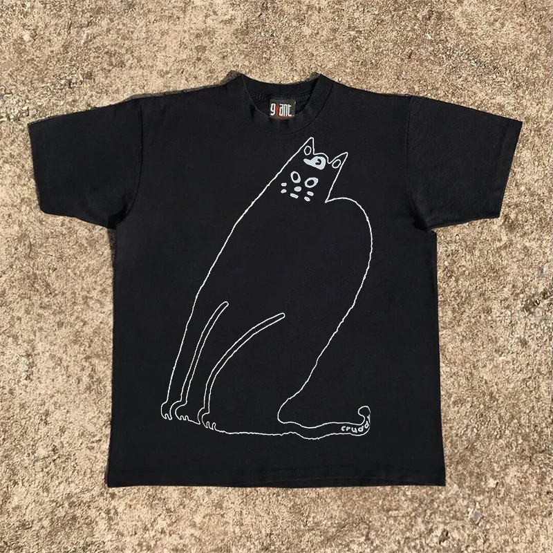 Abstract Print Loose Short Sleeve T-Shirt Transparent Fabric Funny Design Spring Summer New Style Casual Streetwear
Abstract Print Loose Short Sleeve T-Shirt Transparent Fabric Funny Design Spring Summer New Style Casual Streetwear