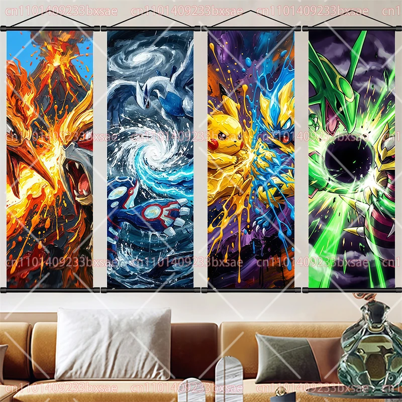 Printed Anime Pokémon Rayquaza Lugia Zeraora Gyarados Kyogre Battle Art Cloth Scroll Painting Background Wall Decor
Printed Anime Pokémon Rayquaza Lugia Zeraora Gyarados Kyogre Battle Art Cloth Scroll Painting Background Wall Decor