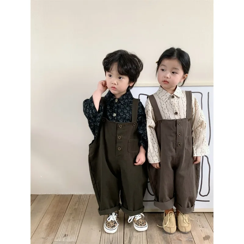 Children Suspender Pants 2023 Spring Autumn New Fashionable Solid Color Cotton Overalls Baby Loose Style Jumpsuit Wide Leg Pants
Children Suspender Pants 2023 Spring Autumn New Fashionable Solid Color Cotton Overalls Baby Loose Style Jumpsuit Wide Leg Pants