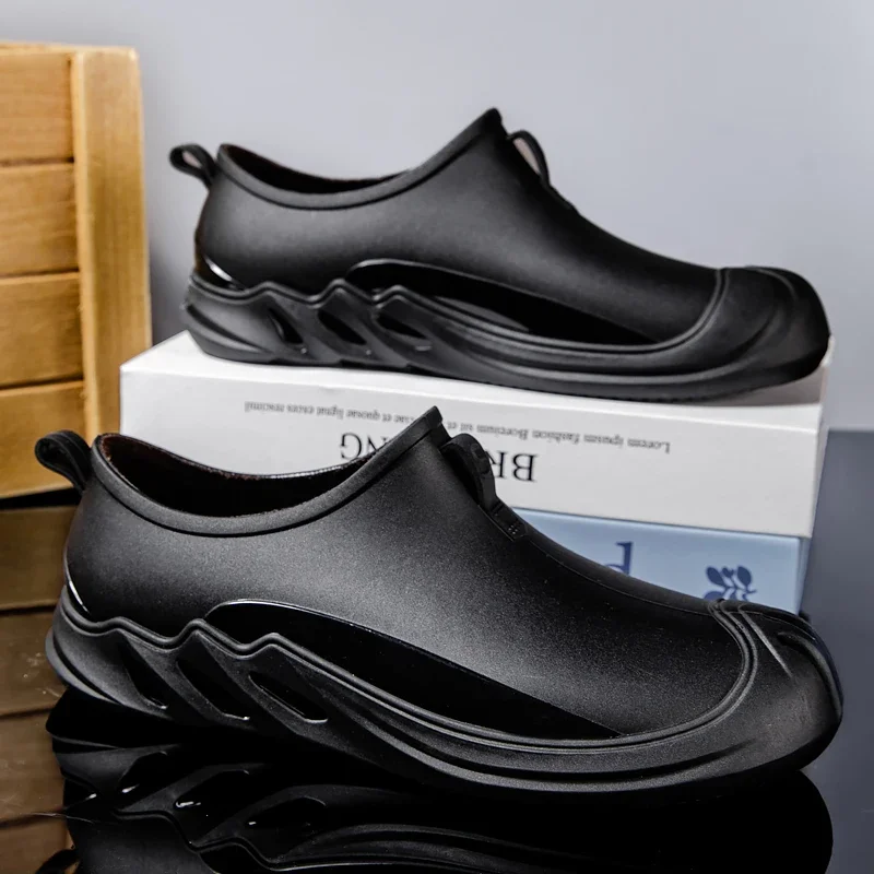 Новые непромокаемые туфли с короткими трубками, мужская непромокаемая обувь для взрослых, непромокаемые сапоги, резиновая обувь, модные кухонные вейдеры
Новые непромокаемые туфли с короткими трубками, мужская непромокаемая обувь для взрослых, непромокаемые сапоги, резиновая обувь, модные кухонные вейдеры