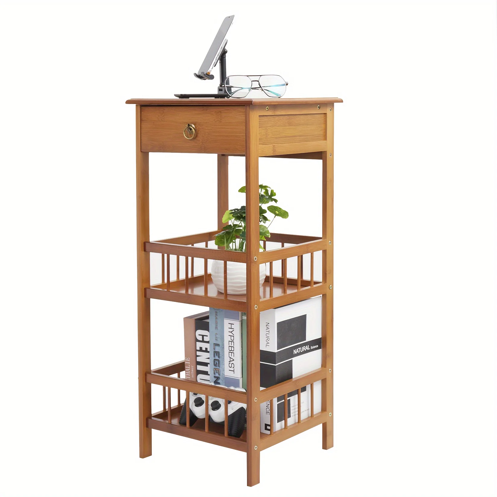 3-Tier Multifunctional Bamboo Bedside Table With Drawer Bedroom Couch Nightstand Plant Storage Shelf For Home
3-Tier Multifunctional Bamboo Bedside Table With Drawer Bedroom Couch Nightstand Plant Storage Shelf For Home