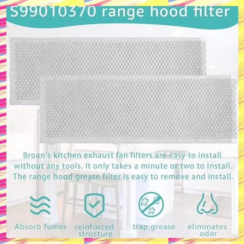 ABJJ Range Hood Filter S99010370 For Broan Nutone Range Hoods PM250 PM390 B08087922, AP5950107, SB08087661, 99010370, 2002603
ABJJ Range Hood Filter S99010370 For Broan Nutone Range Hoods PM250 PM390 B08087922, AP5950107, SB08087661, 99010370, 2002603
