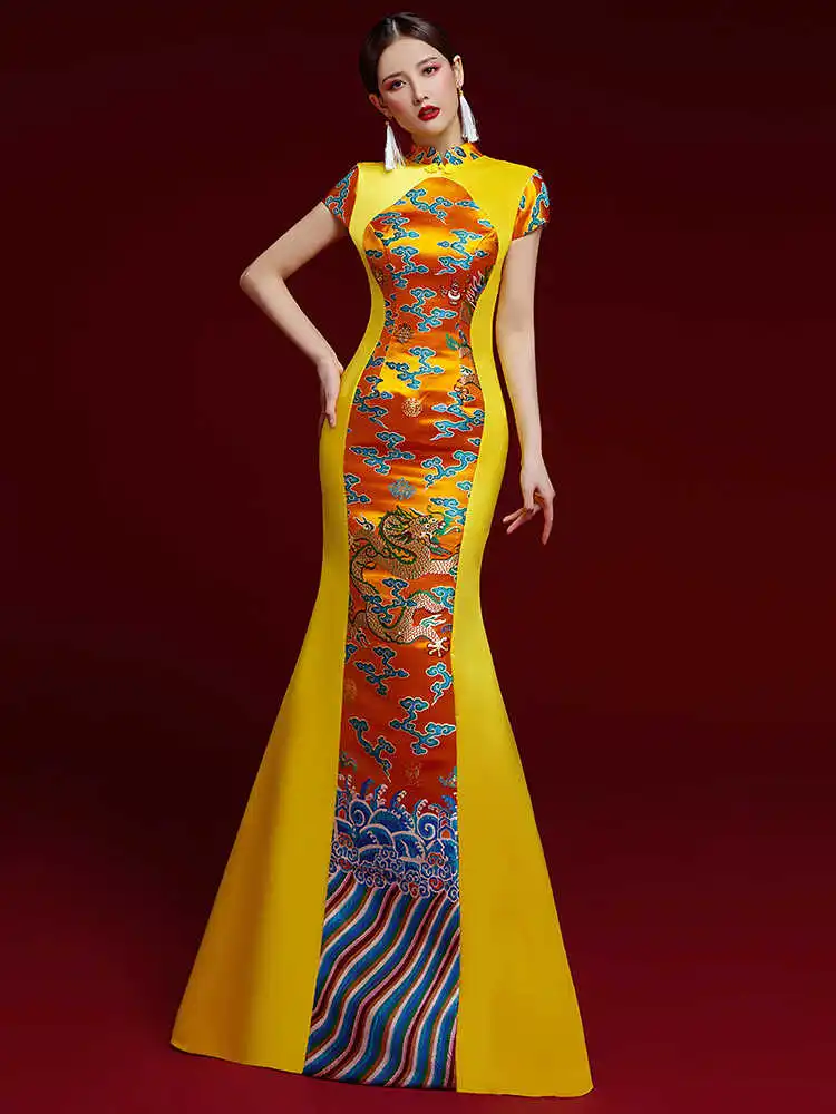 Oriental Style Models Cheongsam Prom Dress High-End Performance Costume Show Asian Trend Evening Hosts Formal Attire for Women
Oriental Style Models Cheongsam Prom Dress High-End Performance Costume Show Asian Trend Evening Hosts Formal Attire for Women