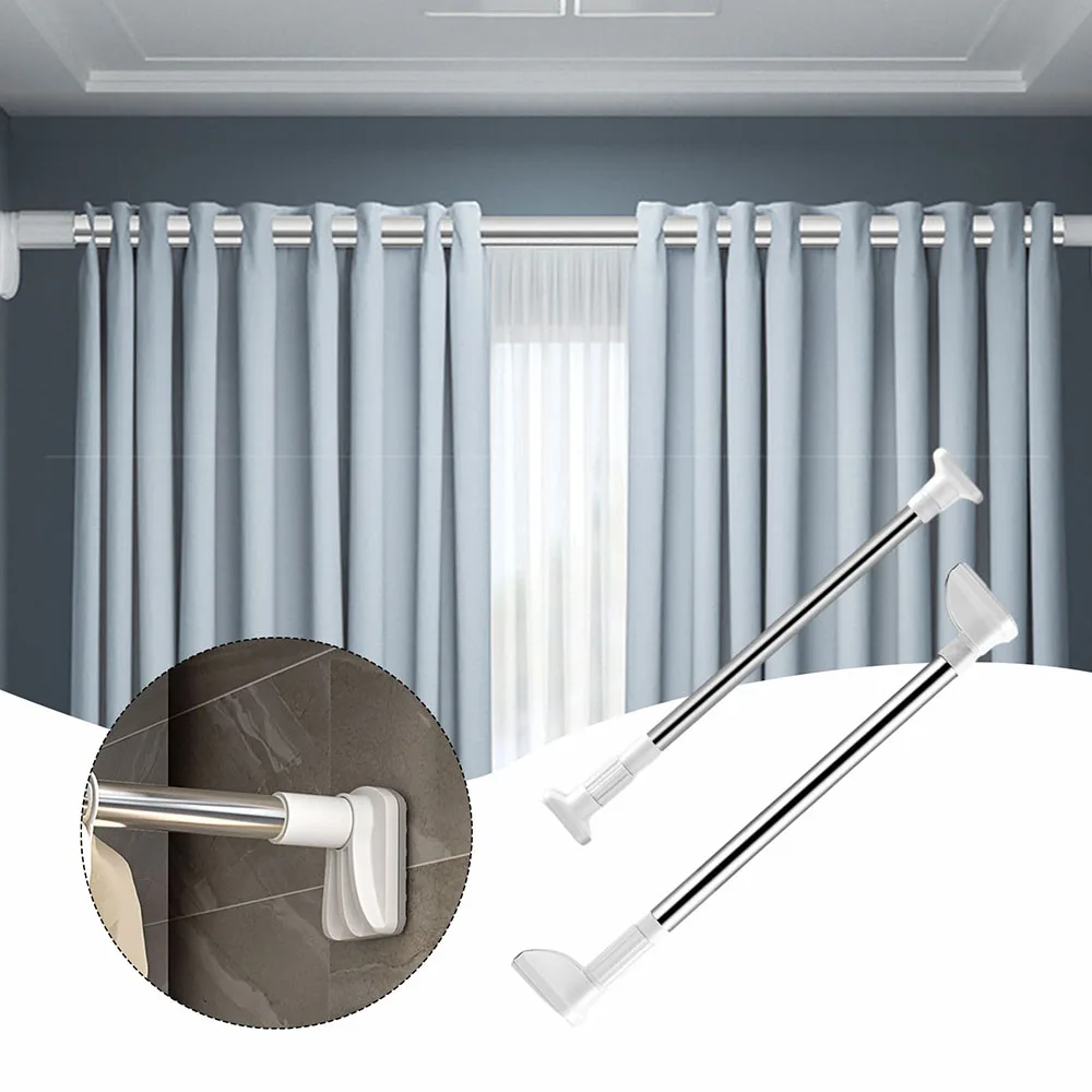 Household Shower Curtain Pole Strong Load-bearing Bathroom Curtain Rack For Closet
Household Shower Curtain Pole Strong Load-bearing Bathroom Curtain Rack For Closet
