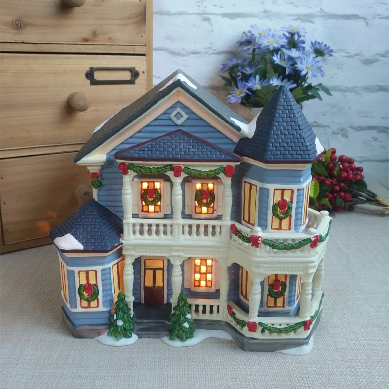 Home Decor Lemax Creative European Building Figures House Model Figurine with Lamp Home Furnishing Living Room Ornaments Gifts
Home Decor Lemax Creative European Building Figures House Model Figurine with Lamp Home Furnishing Living Room Ornaments Gifts