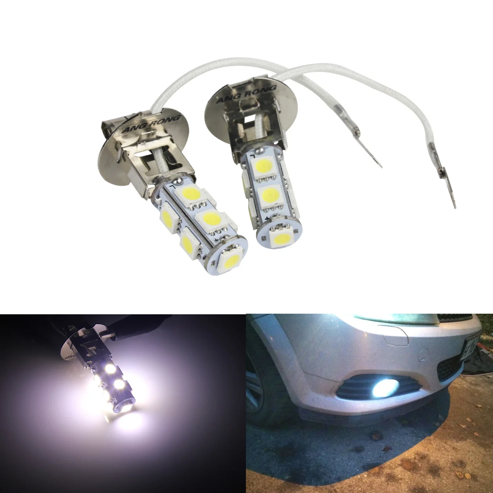 ANGRONG 2x высокая мощность белого цвета 9 SMD H3 светодиодные сменные лампы для автомобильных противотуманных фар, лампы для фар 12 В
ANGRONG 2x высокая мощность белого цвета 9 SMD H3 светодиодные сменные лампы для автомобильных противотуманных фар, лампы для фар 12 В