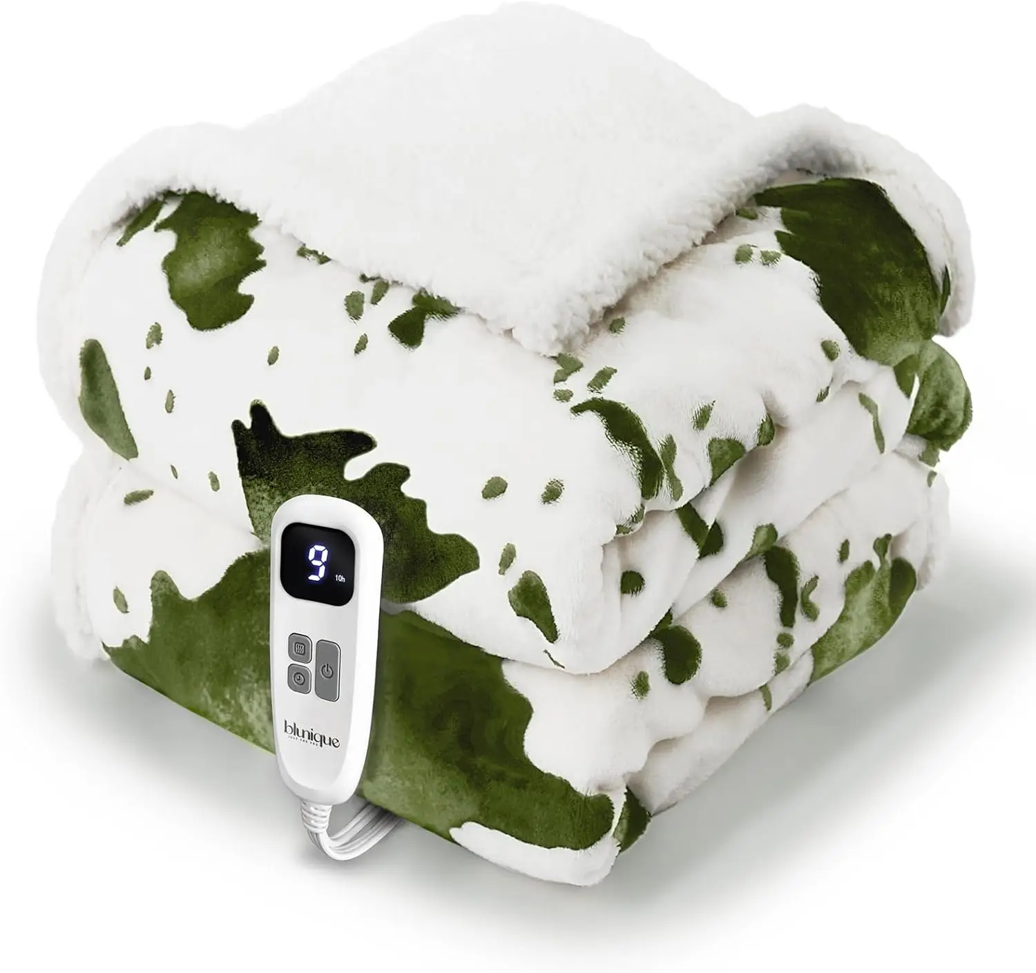 Cow Print Electric Heated Throw Blanket with 10 Heat Levels, Auto-Off, Washable Fleece Sherpa, 50x60 Inches
Cow Print Electric Heated Throw Blanket with 10 Heat Levels, Auto-Off, Washable Fleece Sherpa, 50x60 Inches