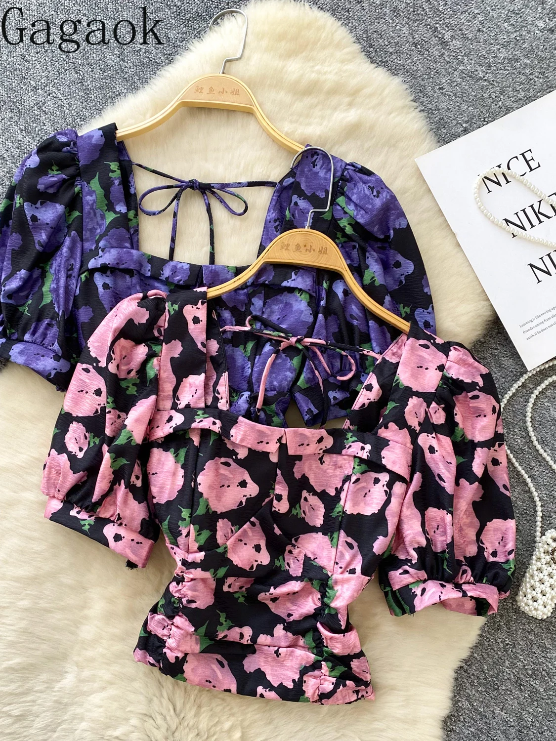 Gagaok Vintage Clothes Floral Bubble Sleeve Shirt 2025 Summer Square Neck Short Strap Design Top French Style Slimming Blouses
Gagaok Vintage Clothes Floral Bubble Sleeve Shirt 2025 Summer Square Neck Short Strap Design Top French Style Slimming Blouses