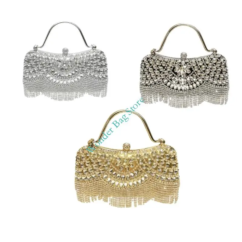 Elegant Women Fringe Rhinestones Evening Bag Shoulder Bag Stylish Handbag For Parties Weddings And Special Occasion
Elegant Women Fringe Rhinestones Evening Bag Shoulder Bag Stylish Handbag For Parties Weddings And Special Occasion