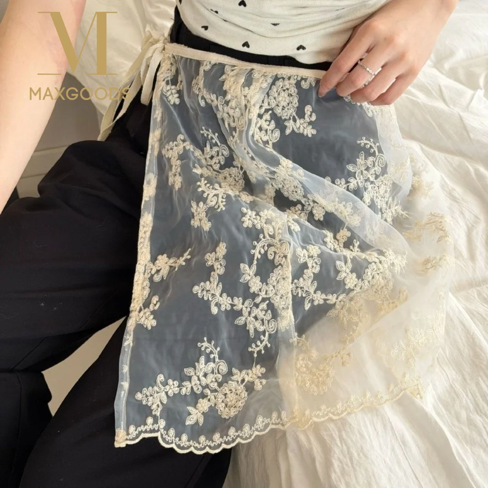 New Lace-up Lace Mini Skirt Slim Fit Y2K Apron Wrap Skirt Irregular Hem Hip Covering Hip Curtain for Casual Wear
New Lace-up Lace Mini Skirt Slim Fit Y2K Apron Wrap Skirt Irregular Hem Hip Covering Hip Curtain for Casual Wear