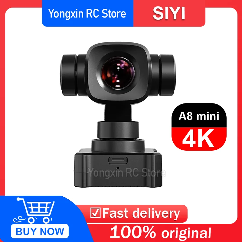 Камера SIYI A8mini с панорамированием и наклоном, оптоэлектронный подвес, 4K, цифровое зум-увеличение, ночное видение Starlight, аксессуар для камеры
Камера SIYI A8mini с панорамированием и наклоном, оптоэлектронный подвес, 4K, цифровое зум-увеличение, ночное видение Starlight, аксессуар для камеры