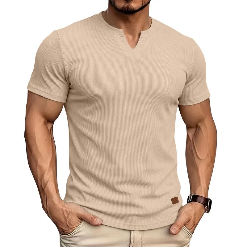2026 Summer Men's V-Neck Short Sleeve Solid Color T-Shirt Outdoor Daily Casual Top
2026 Summer Men's V-Neck Short Sleeve Solid Color T-Shirt Outdoor Daily Casual Top
