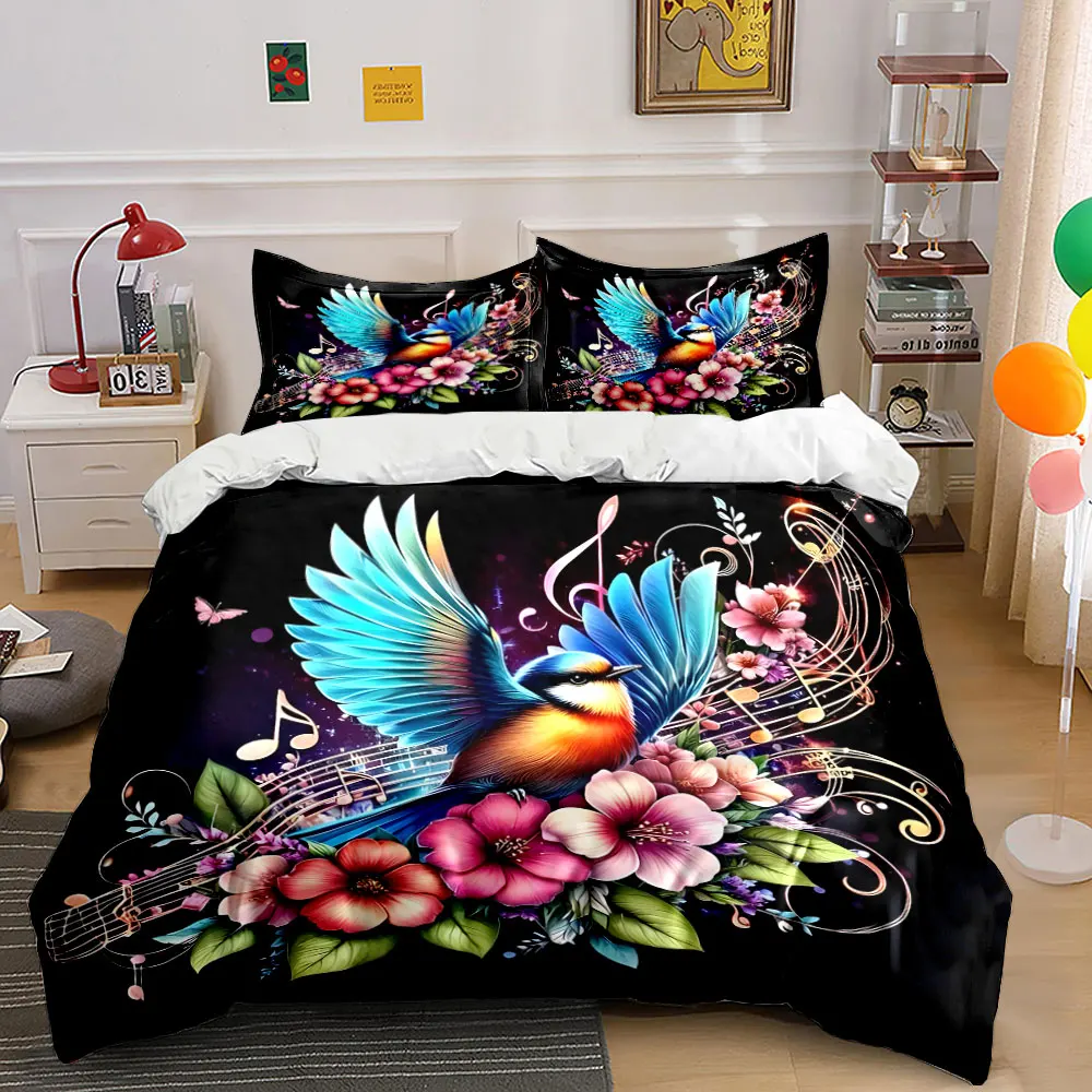 Bird Floral Music Decor Set Soft Comfortable Duvet Cover Bedding Set Included 1*Duvet Cover & 2*Pillowcases, gift
Bird Floral Music Decor Set Soft Comfortable Duvet Cover Bedding Set Included 1*Duvet Cover & 2*Pillowcases, gift