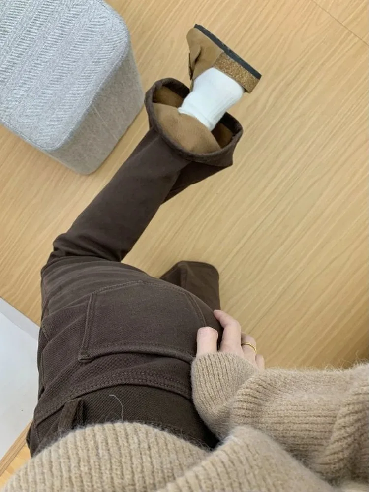 High Waist Slim Fit Coffee Color Bell Bottom Jeans Women's Autumn Winter New Style Elastic Brown Flared Hoof Pants
High Waist Slim Fit Coffee Color Bell Bottom Jeans Women's Autumn Winter New Style Elastic Brown Flared Hoof Pants