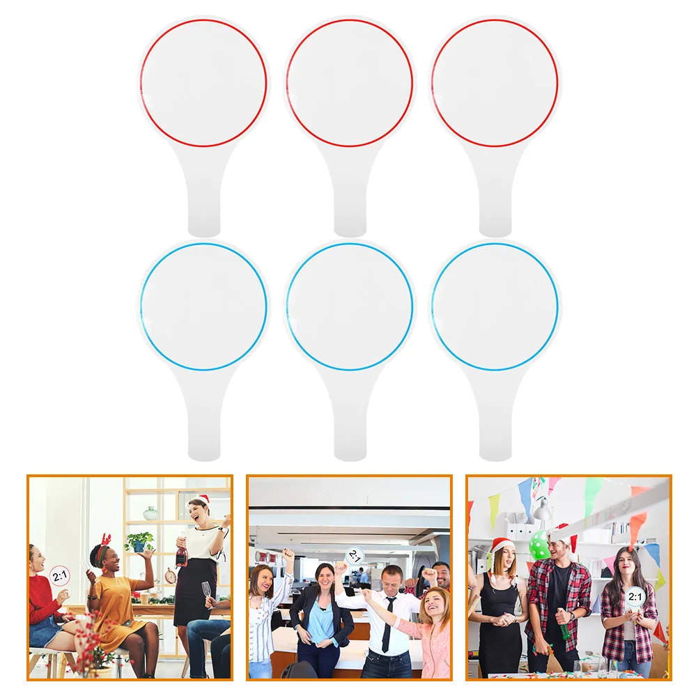 6pcs Scoreboard Dry Erase Paddles Blank Voting Board Mini Handheld Whiteboard Thick Writable Classroom Auction Game
6pcs Scoreboard Dry Erase Paddles Blank Voting Board Mini Handheld Whiteboard Thick Writable Classroom Auction Game