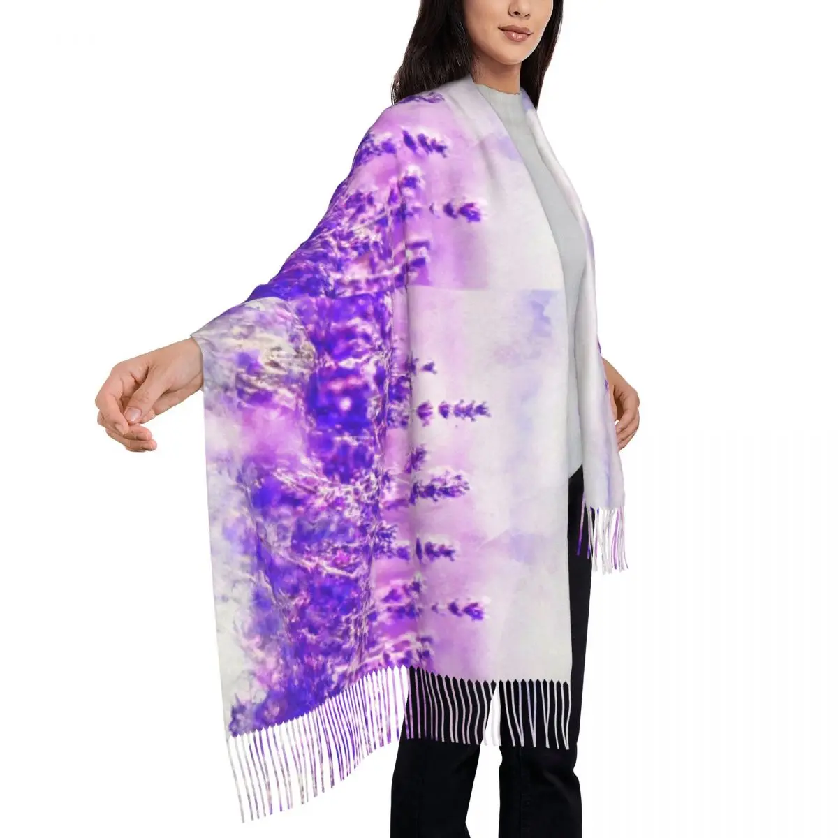 Lavender Fields Scarf with Tassel Beautiful Purple Flowers Outdoor Shawls and Wrap Unisex Head Scarves Winter Retro Foulard
Lavender Fields Scarf with Tassel Beautiful Purple Flowers Outdoor Shawls and Wrap Unisex Head Scarves Winter Retro Foulard