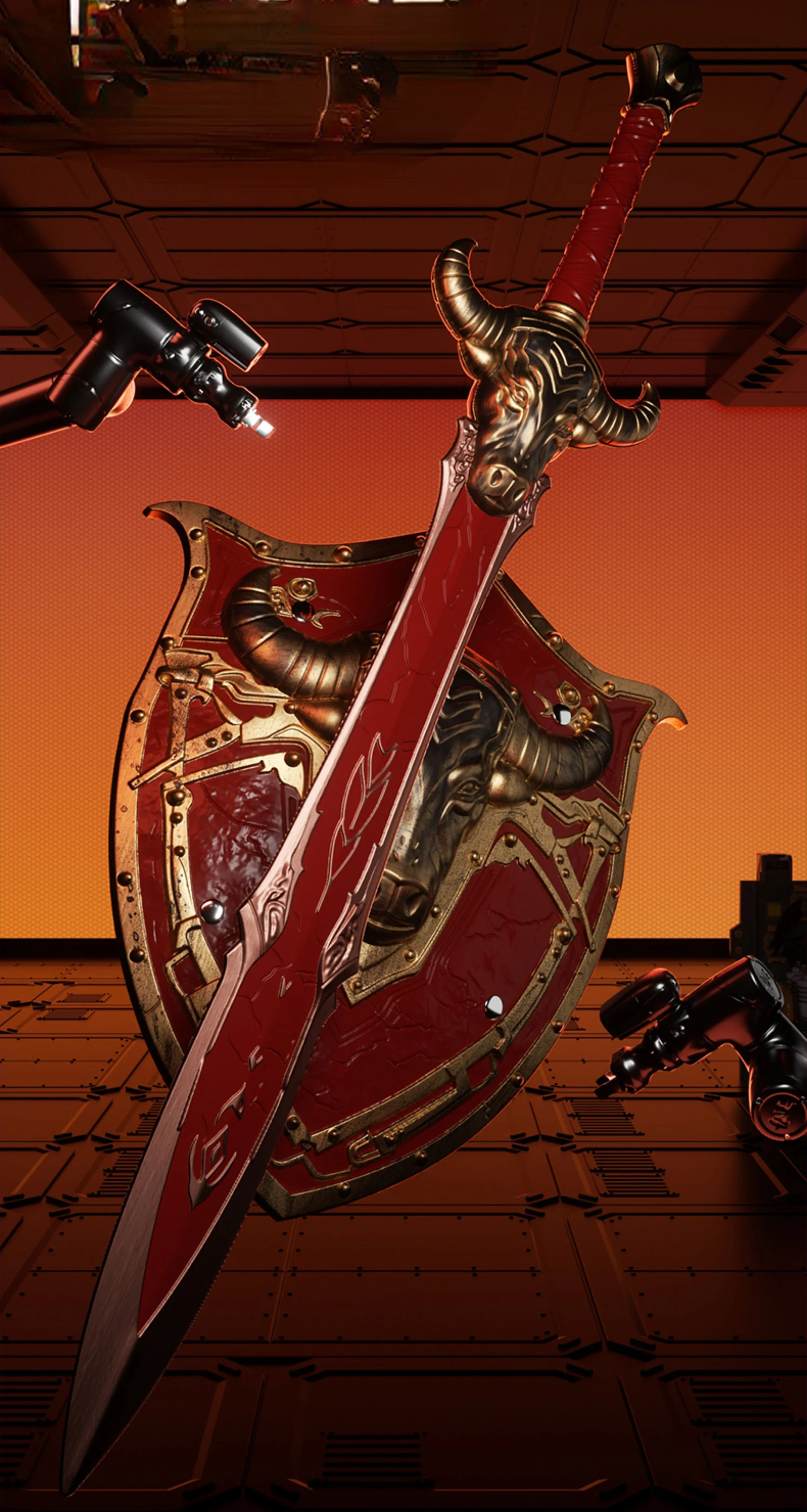 Divine Bull Sword Shield Prop Cosplay Halloween Christmas Party Props for Comic Show
Divine Bull Sword Shield Prop Cosplay Halloween Christmas Party Props for Comic Show