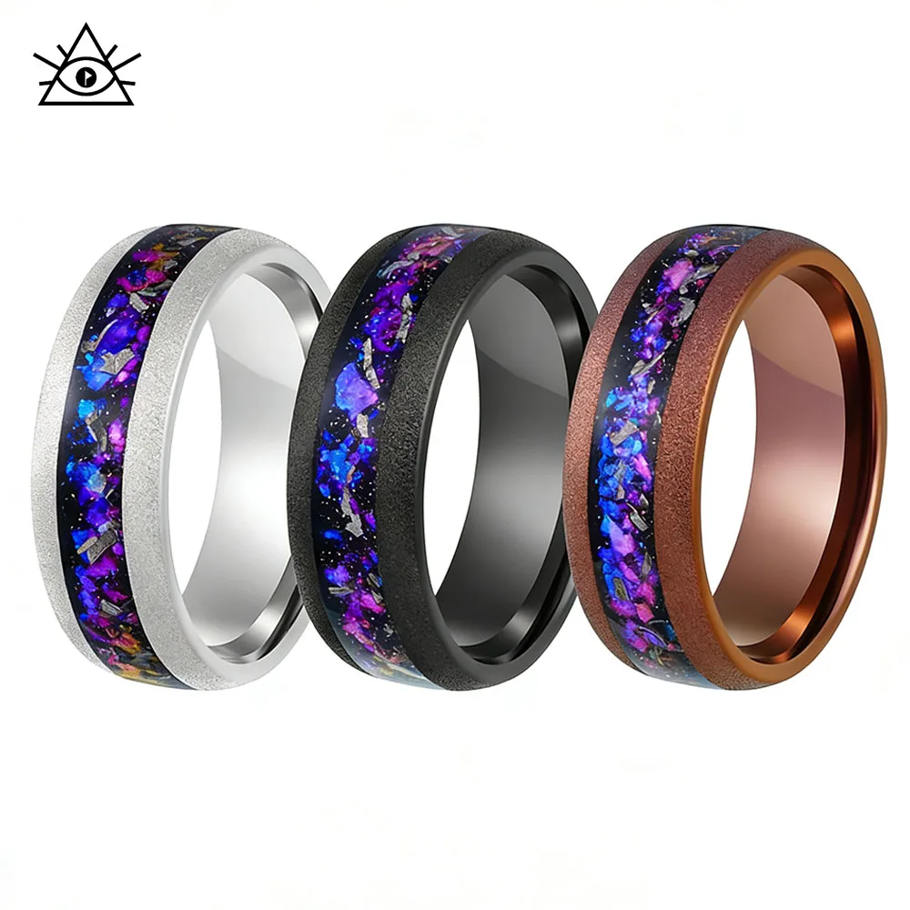 European and American high-end frosted tungsten steel ring 8MM with blue crushed stone filings men's ring
European and American high-end frosted tungsten steel ring 8MM with blue crushed stone filings men's ring