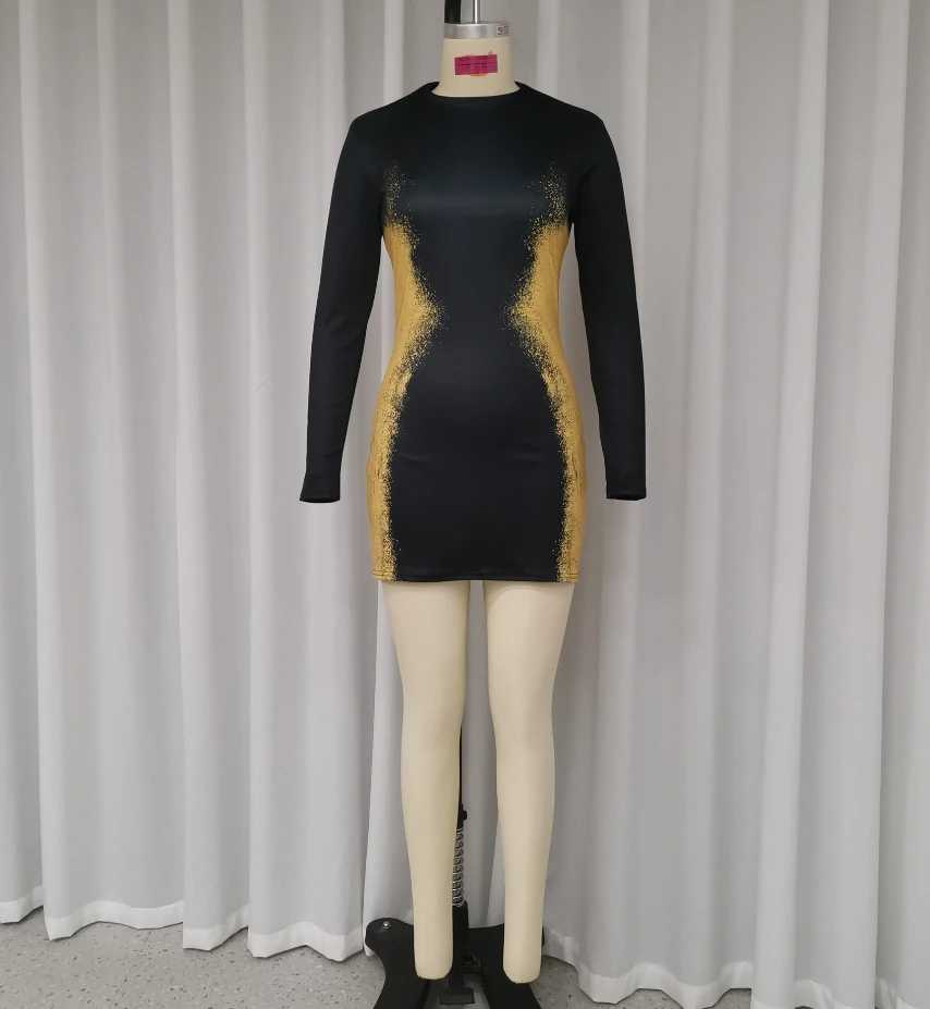 Party Dresses for Women Fashion Elegant Patchwork Pattern Round Neck Long Sleeve High Waist New Casual Basic Bodycon Mini Dress
Party Dresses for Women Fashion Elegant Patchwork Pattern Round Neck Long Sleeve High Waist New Casual Basic Bodycon Mini Dress