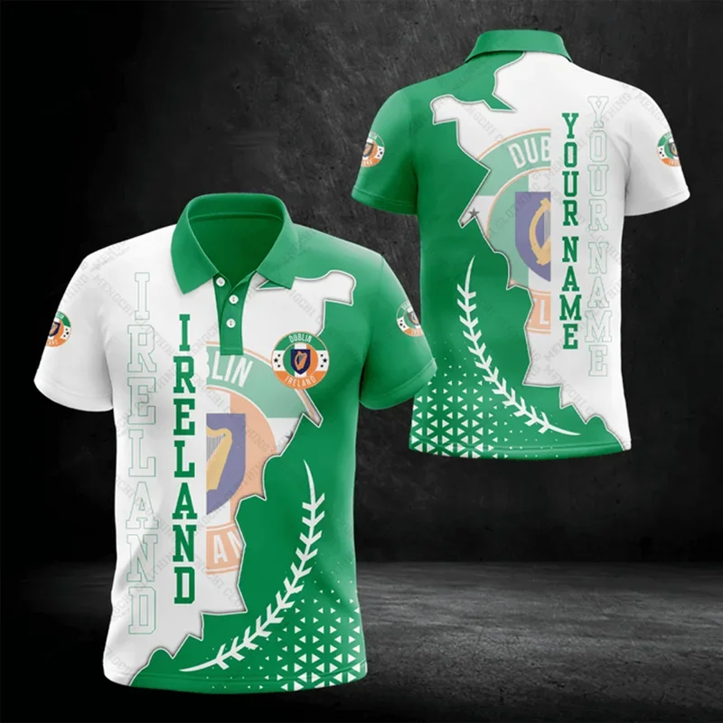 Custom Name Ireland Emblem Graphic Polo Shirts Summer Cool Sportswear Men's Fashion Outdoor Clothes Loose Plus Size Jersey
Custom Name Ireland Emblem Graphic Polo Shirts Summer Cool Sportswear Men's Fashion Outdoor Clothes Loose Plus Size Jersey