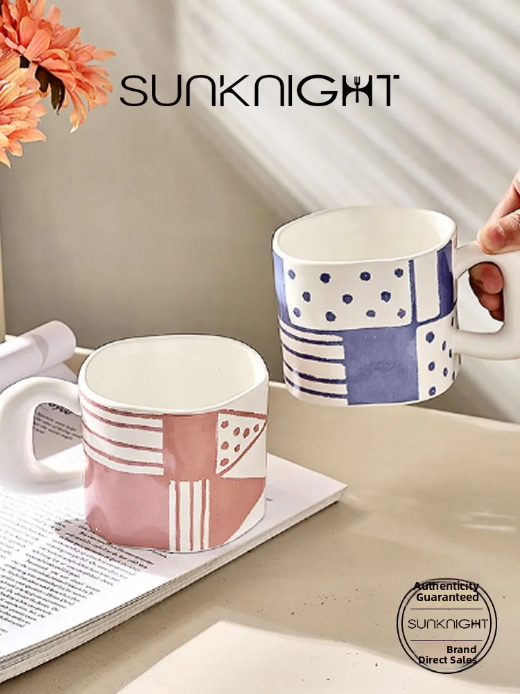 Cute Hand-Painted Cerc Coffee Cup with Large Handle Fat Mug SUNKNIGHT Gorge Series Creative Ins Sle Universal 400ml
Cute Hand-Painted Cerc Coffee Cup with Large Handle Fat Mug SUNKNIGHT Gorge Series Creative Ins Sle Universal 400ml