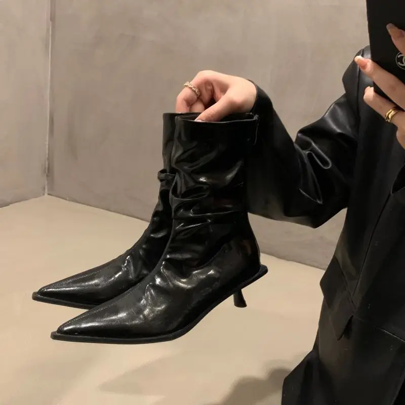French Style High Heel Thin Short Boots Women's 2023 Summer Brown Pointed Little Naked Boots Spring and Autumn Single Boots
French Style High Heel Thin Short Boots Women's 2023 Summer Brown Pointed Little Naked Boots Spring and Autumn Single Boots