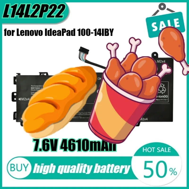 7.6V 35Wh 4610mAh L14L2P22 Laptop Battery for Lenovo IdeaPad 100-14IBY U31-70 L14M2P23 L14M2P24 +Tool
7.6V 35Wh 4610mAh L14L2P22 Laptop Battery for Lenovo IdeaPad 100-14IBY U31-70 L14M2P23 L14M2P24 +Tool