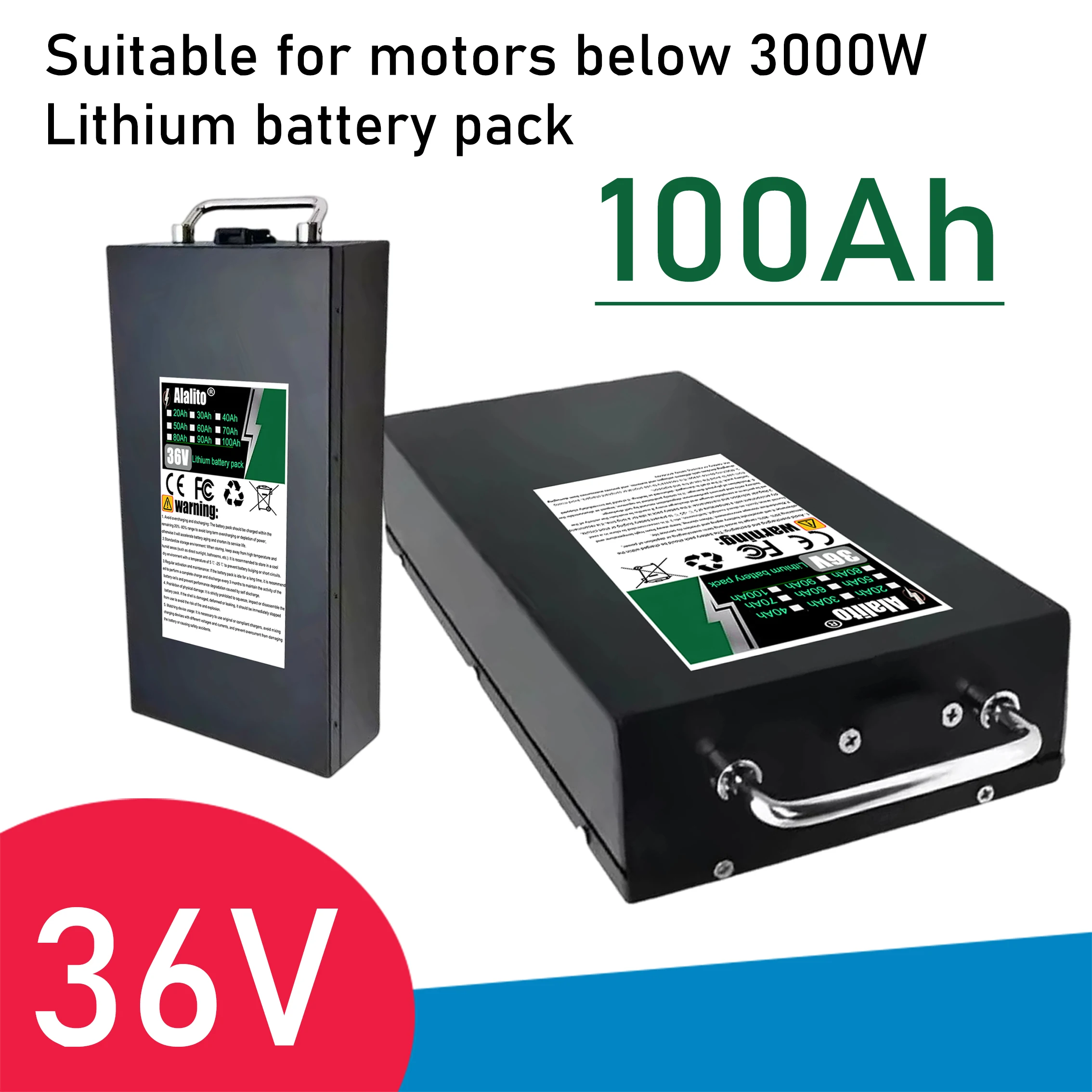 Air freight, 36V 20Ah-100Ah battery pack, suitable for 250-2000W, 18650 lithium-ion batteries
Air freight, 36V 20Ah-100Ah battery pack, suitable for 250-2000W, 18650 lithium-ion batteries