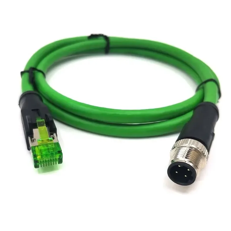 Newstep M12 RJ45 to Ethernet Connector Assembly 4-Pin D Coded CAT6 Type IP68 Rated Brass Gold Plating for Security IP
Newstep M12 RJ45 to Ethernet Connector Assembly 4-Pin D Coded CAT6 Type IP68 Rated Brass Gold Plating for Security IP