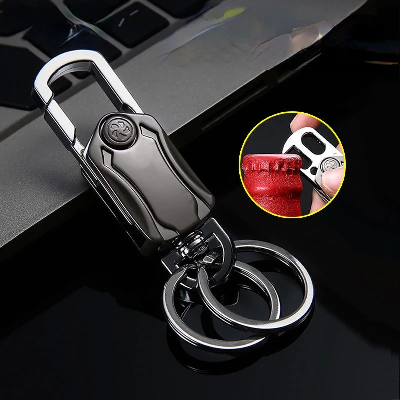 Multifunctional keychain fidget spinner bottle opener 360 degree rotation metal creative suitable for car men gift storage tool
Multifunctional keychain fidget spinner bottle opener 360 degree rotation metal creative suitable for car men gift storage tool
