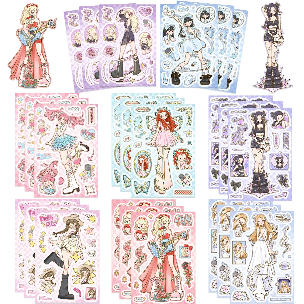 8/16Sheets Cartoon Girl Group Stickers DIY Laptop Phone Motorcycle Car Luggage Suitcase Sticker Girls Decals Toys Wholesale
8/16Sheets Cartoon Girl Group Stickers DIY Laptop Phone Motorcycle Car Luggage Suitcase Sticker Girls Decals Toys Wholesale
