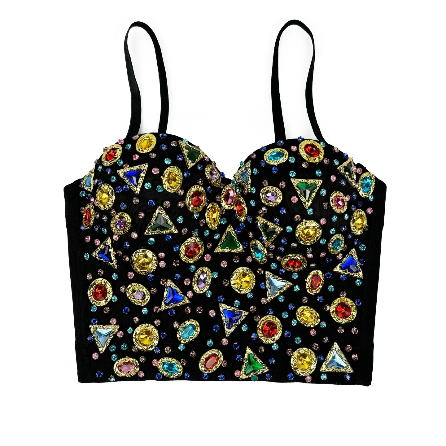 European And American Retro Colored Diamond Fishbone Corset, Acrylic Studded Off-The-Shoulder Top, Sexy Slimming Strapless Top
European And American Retro Colored Diamond Fishbone Corset, Acrylic Studded Off-The-Shoulder Top, Sexy Slimming Strapless Top