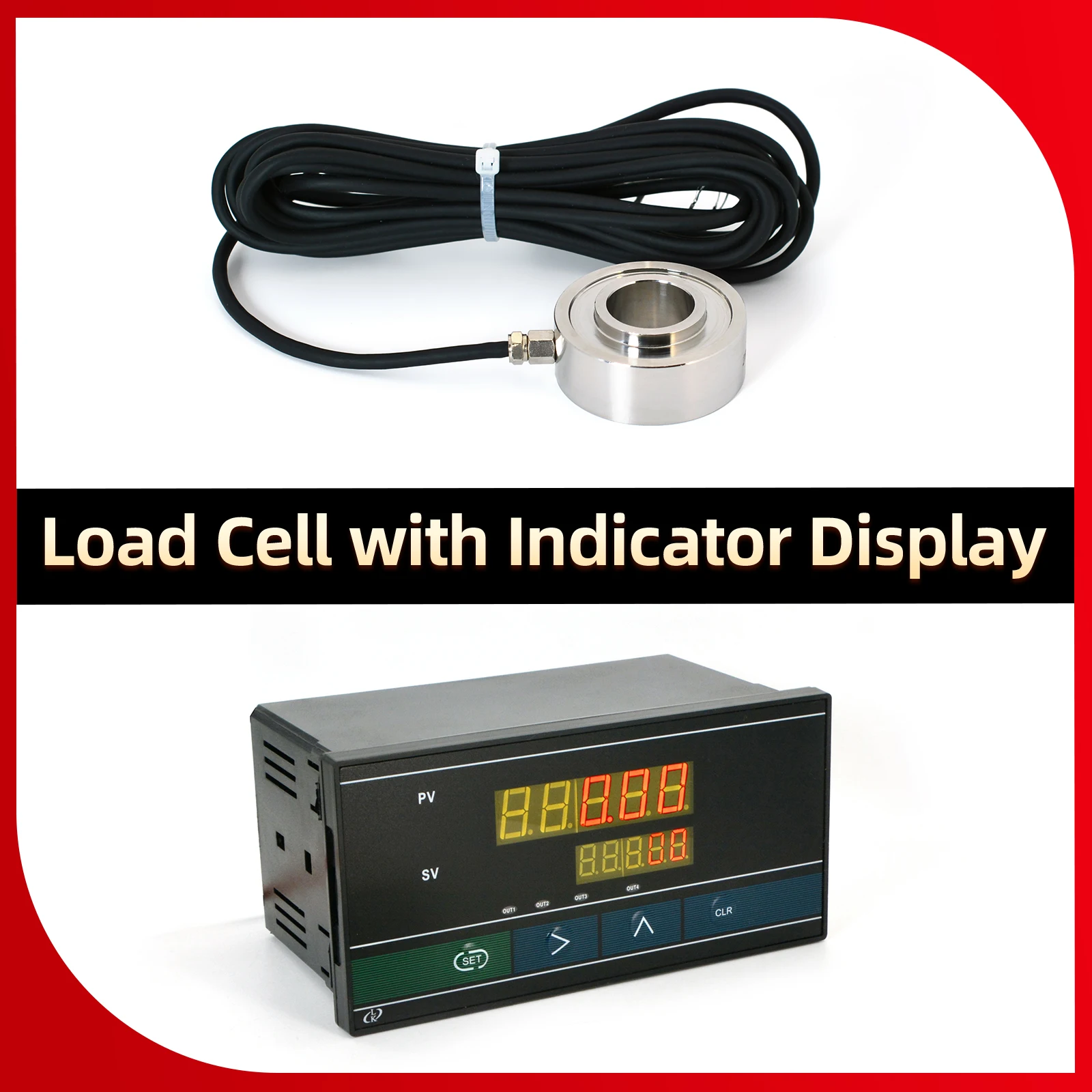 Ring force Load Cell Sensor+Indicator Display,High Precision,Test Tension and Compression Force,Alarm mode,Relay control output
Ring force Load Cell Sensor+Indicator Display,High Precision,Test Tension and Compression Force,Alarm mode,Relay control output