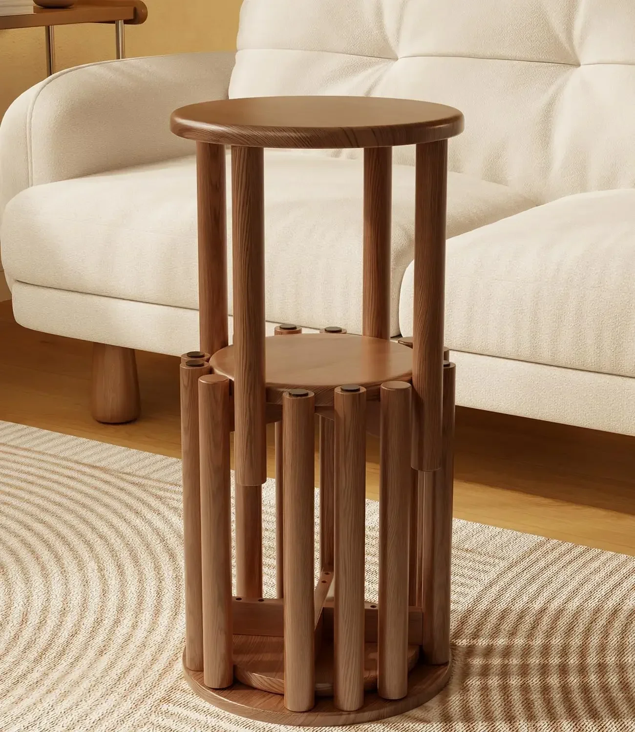 Solid Wood Stackable Stools Set of 4, 100% Wooden Stool No Installation Required Walnut Side Table Multifunctional Space Saving
Solid Wood Stackable Stools Set of 4, 100% Wooden Stool No Installation Required Walnut Side Table Multifunctional Space Saving