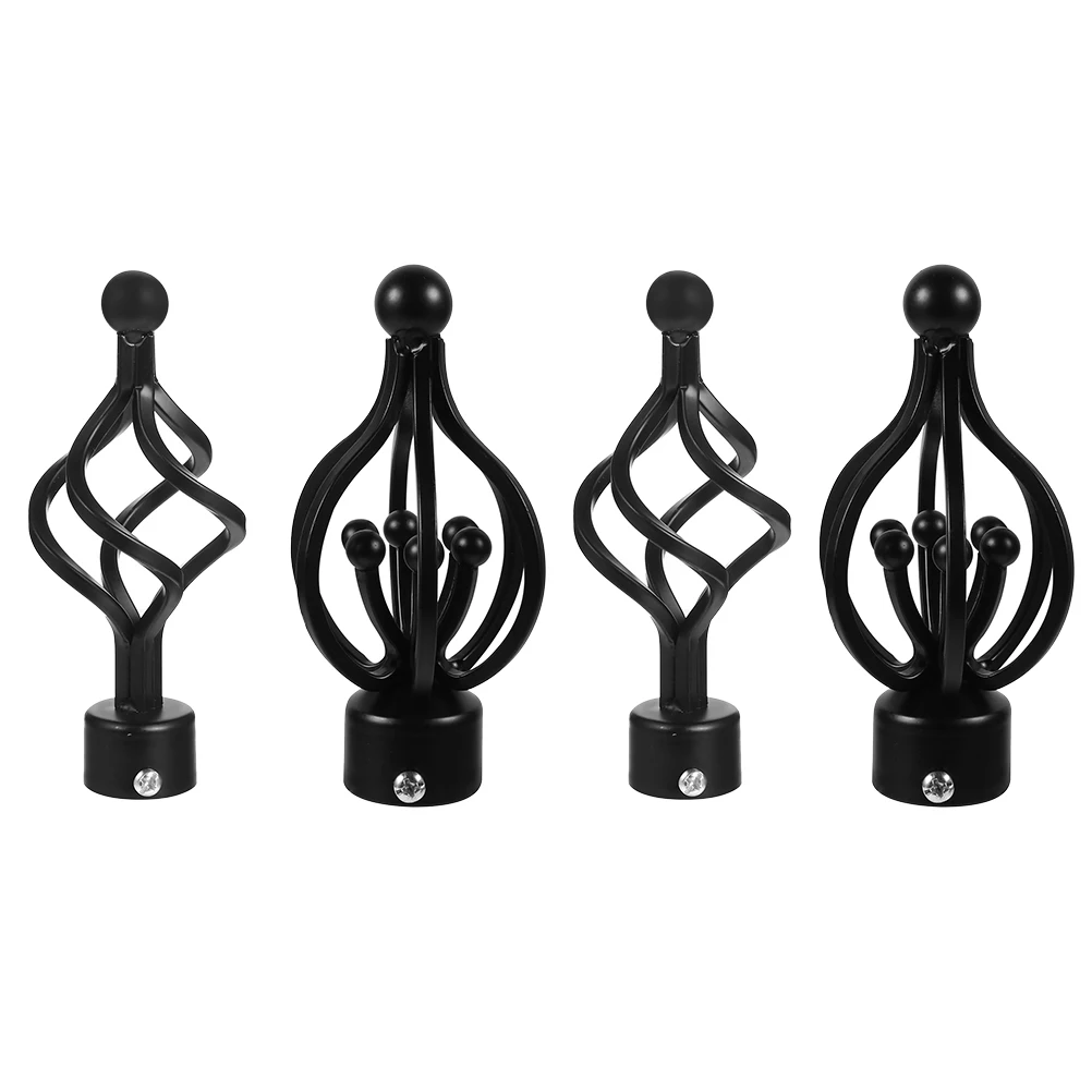 4pcs Rod Decorative Heads 28mm Diameter Black Twisted Curtain Decorative Cage Finials Drapery Hardware Home Office
4pcs Rod Decorative Heads 28mm Diameter Black Twisted Curtain Decorative Cage Finials Drapery Hardware Home Office