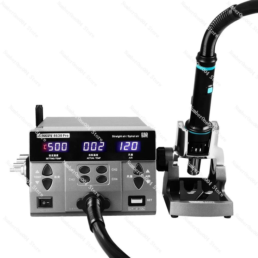 Professional Hot Air Rework Station - 800W Digital Display Heat Gun for CPU/SMD Repair with High Airflow
Professional Hot Air Rework Station - 800W Digital Display Heat Gun for CPU/SMD Repair with High Airflow