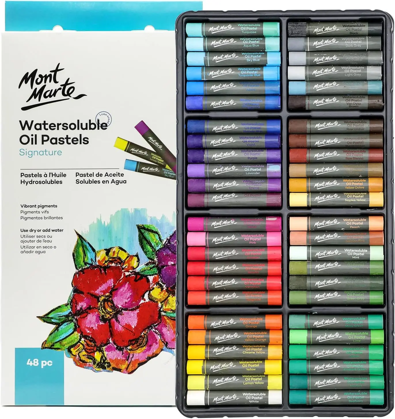 48 Water-Soluble Oil Pastels Set, Smooth Blend, Great for Art & Sketching
48 Water-Soluble Oil Pastels Set, Smooth Blend, Great for Art & Sketching