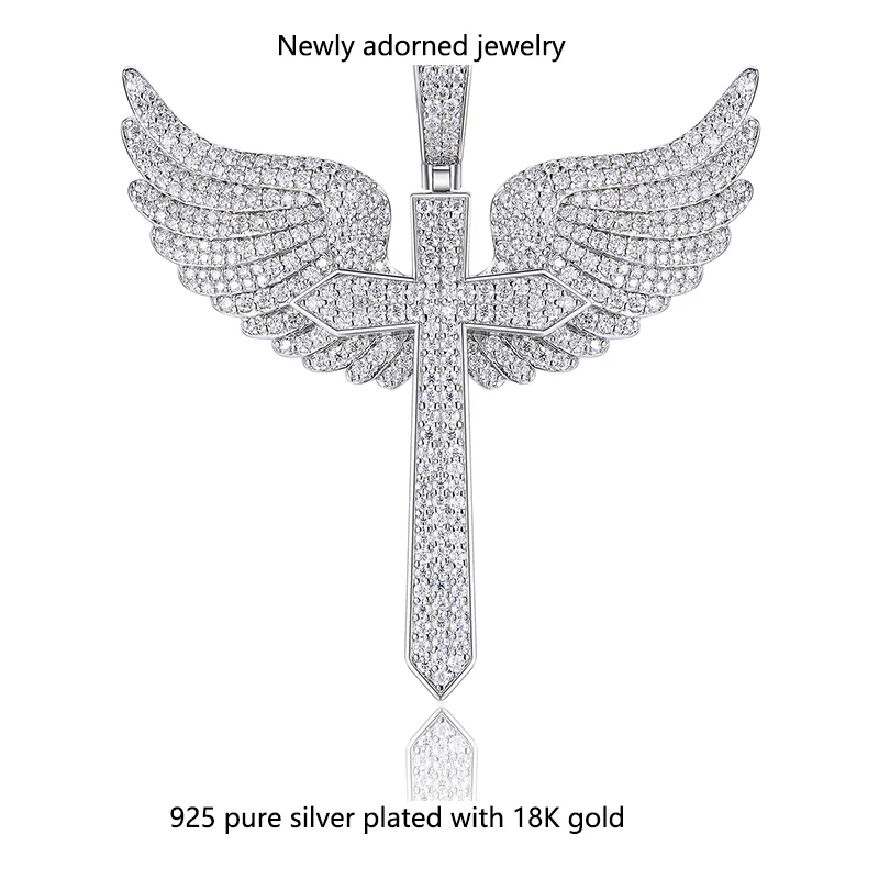 New arrival for export: European and American moissanite pendant featuring a fallen angel design without chain. The goddess spre
New arrival for export: European and American moissanite pendant featuring a fallen angel design without chain. The goddess spre