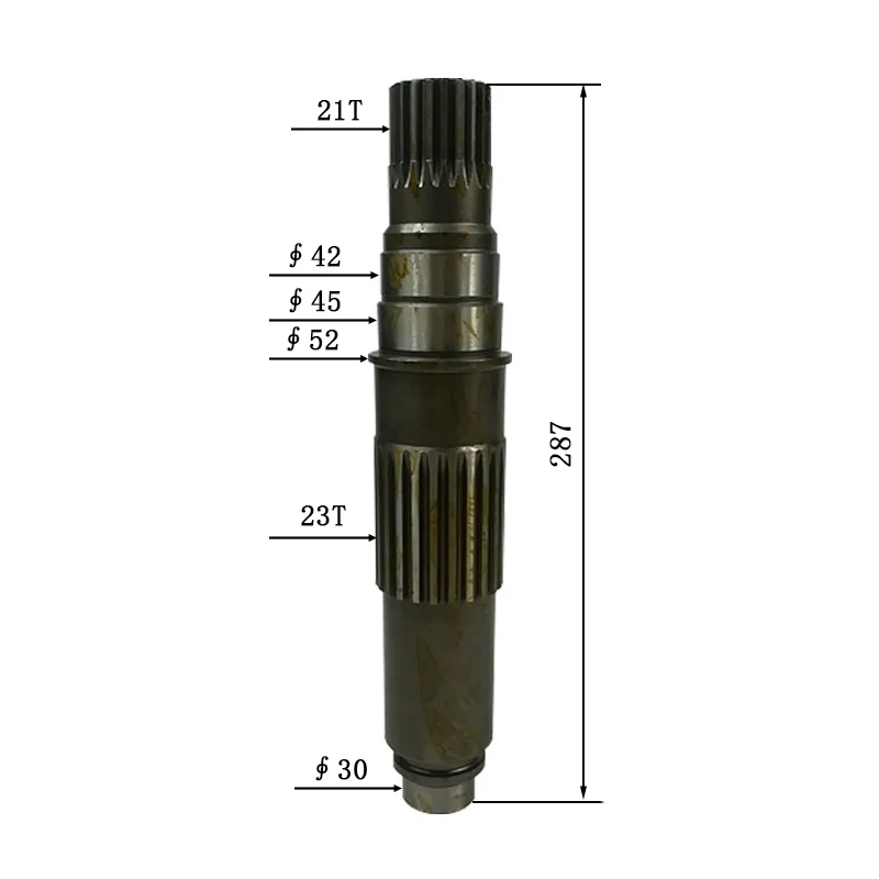 Suitable for modern R265LC-7 excavator travel motor gear pump shaft/motor shaft 21/23 teeth
Suitable for modern R265LC-7 excavator travel motor gear pump shaft/motor shaft 21/23 teeth