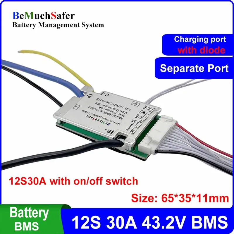 43.2V 12S 30A Battery BMS 12S30A 42V 43V Protect Board PCM with Switch Temperature Detector Separate Port for DIY EBike Battery
43.2V 12S 30A Battery BMS 12S30A 42V 43V Protect Board PCM with Switch Temperature Detector Separate Port for DIY EBike Battery