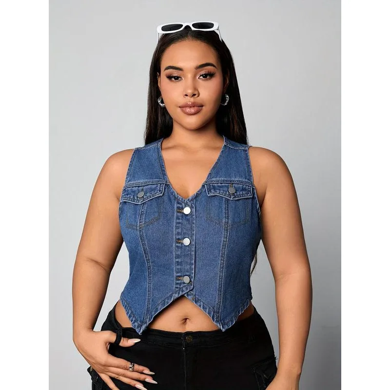 Waist Cinch Denim Vest Women's Fashion Slim Fit Jeans Vest Cross-Border Style Spring 2026 No Chest Pad Other Material 100%
Waist Cinch Denim Vest Women's Fashion Slim Fit Jeans Vest Cross-Border Style Spring 2026 No Chest Pad Other Material 100%